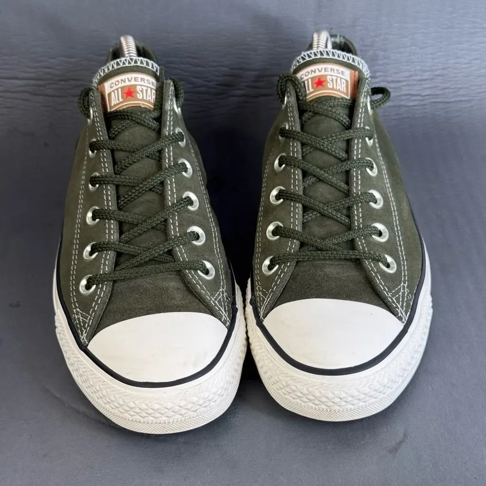 Converse Chuck Taylor All Star sneakers olive green suede men’s size 8